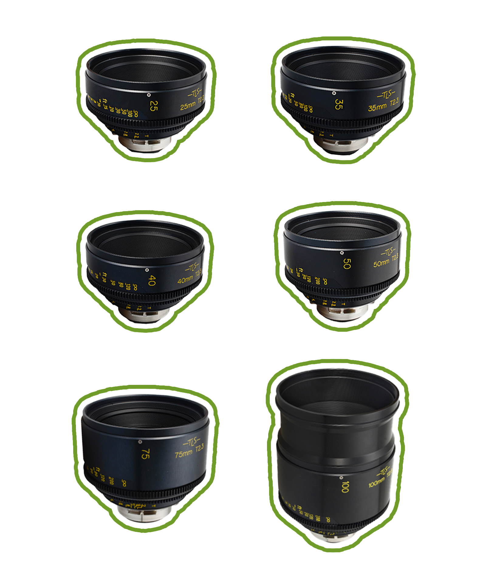 Assorted camera lenses for rent