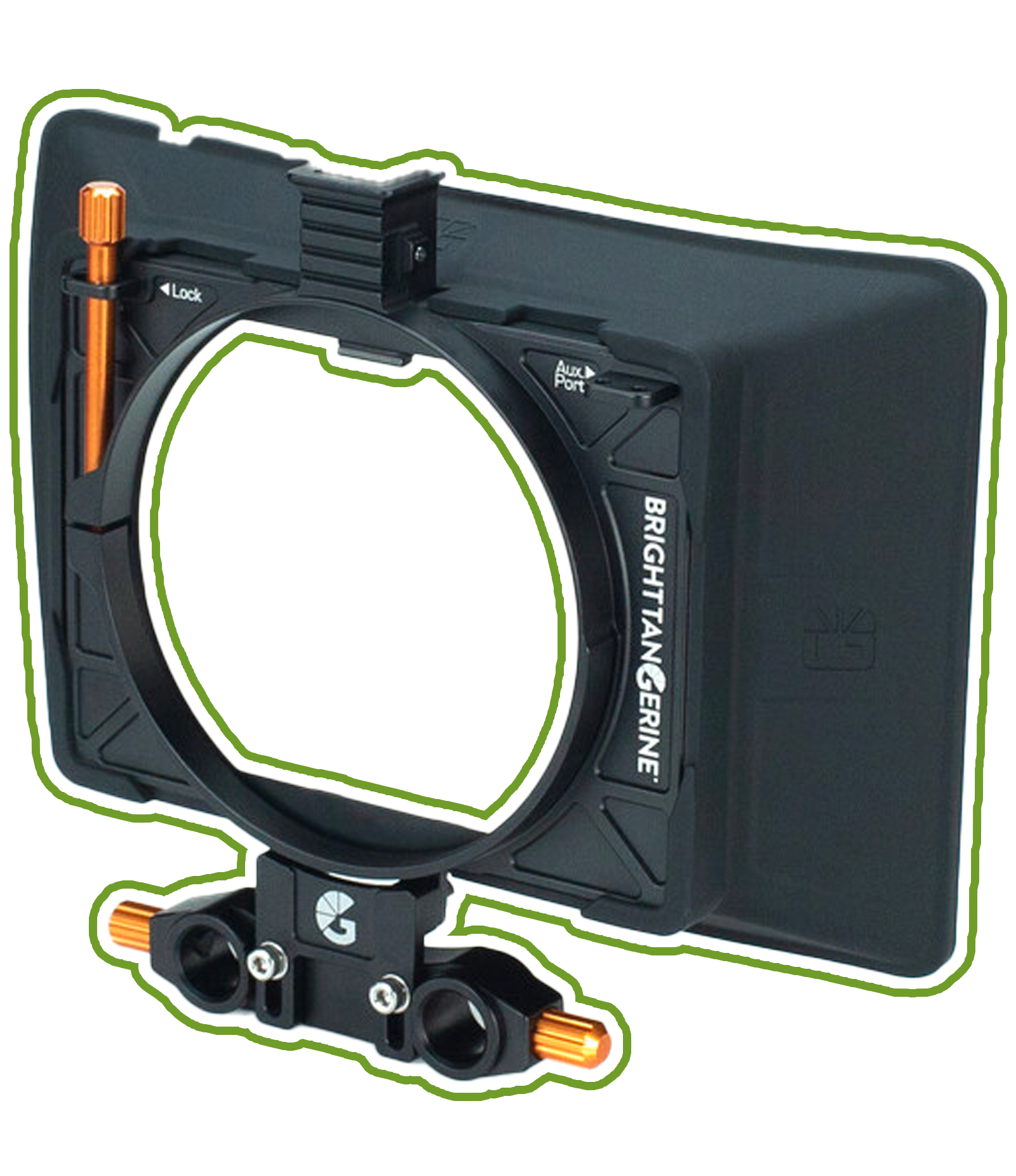 Bright Tangerine matte box for camera