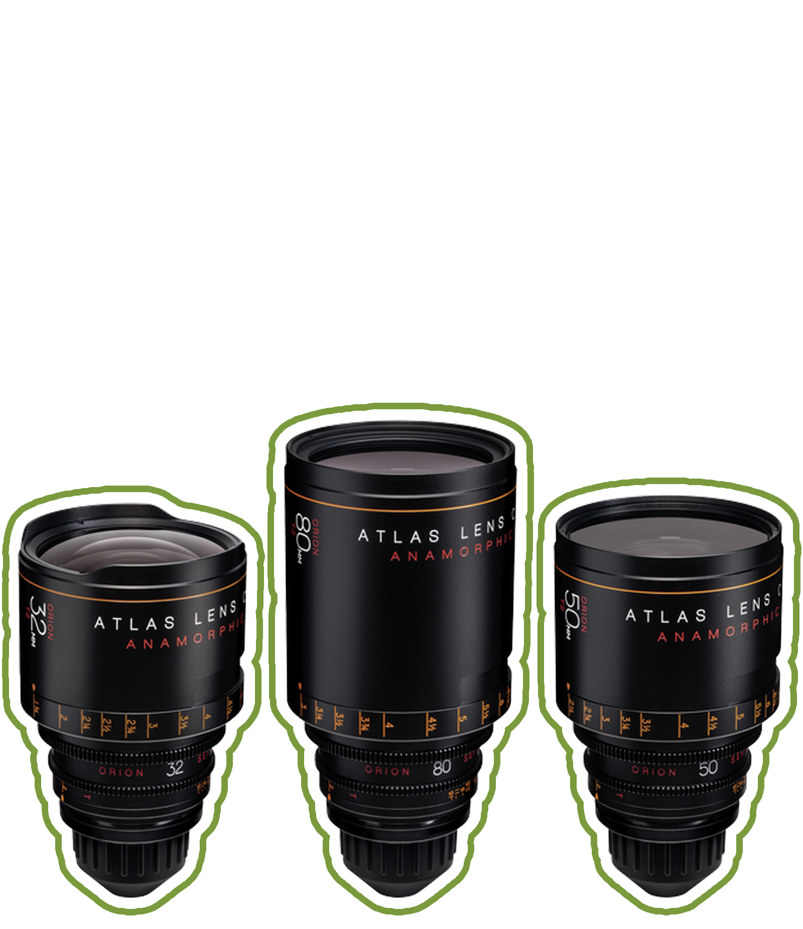 Set of Atlas Anamorphic Lenses