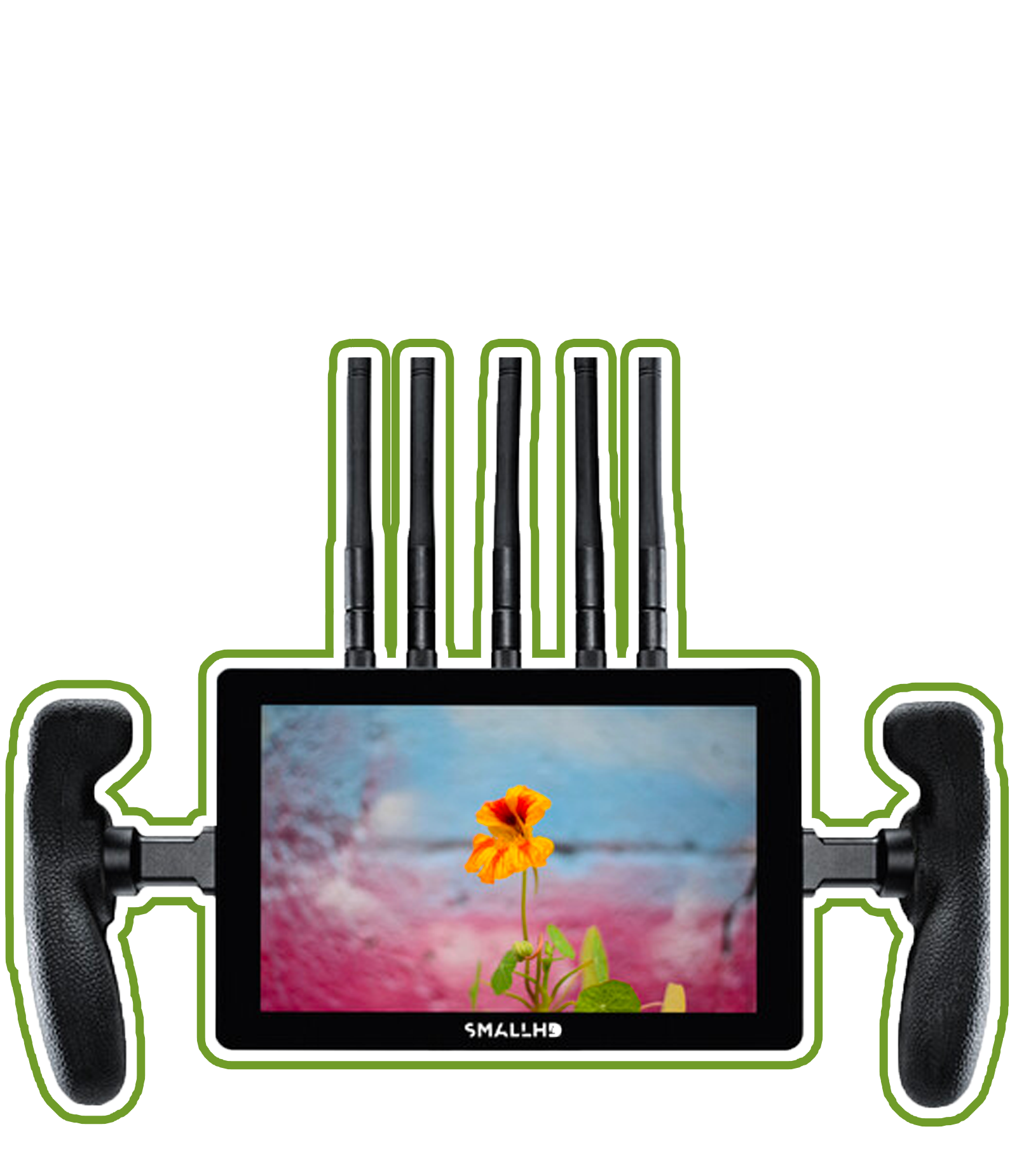 SmallHD monitor with flower display