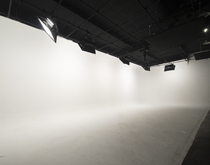 Behind the Scenes Cyclone White Cyc Studio 50x 20 Photography and video production studio food shoot Scottsdale AZ white cyc large