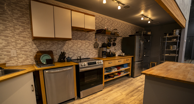 Behind the Scenes kitchen set video and photo production studio large set Phoenix AZ 