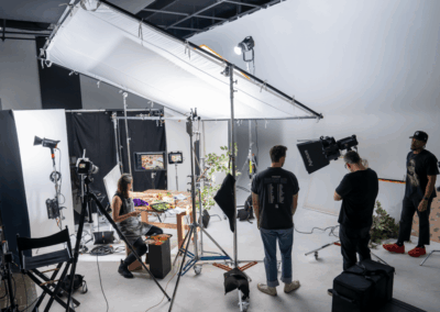 Behind the Scenes Cyclone White Cyc Studio 50x 20 Photography and video production studio food shoot sound stage Scottsdale AZ