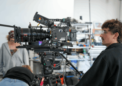 Behind the Scenes camera prep Studio cinematographer 50x 20 Photography and video production studio phoenix AZ